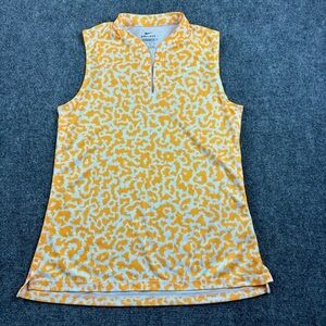 NIKE Women’s Orange/white animal print collar Athletic wear size XS Standard fit